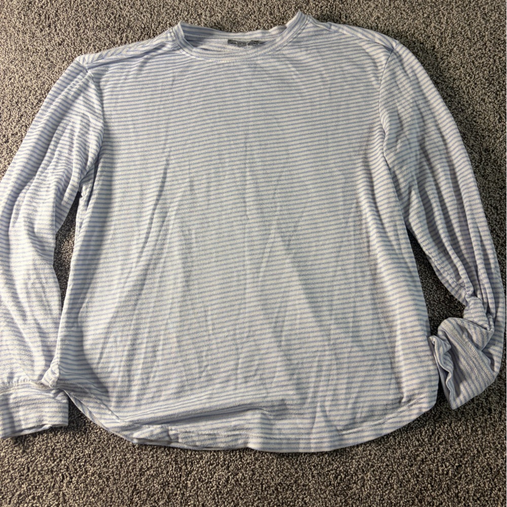 LOFT Blue & White Striped Pajama Set Size Small | Cozy Lounge Sleepwear